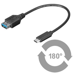 PremiumCord Adaptér USB-C/male - USB 3.0 konektor A/female, 0,2m