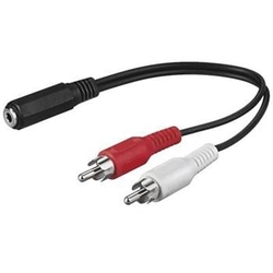 PremiumCord Kabel Jack 3.5mm-2xCINCH F/M 1,5m