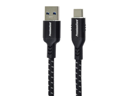 PremiumCord kabel USB-C - USB 3.0 A (USB 3.2 generation 1, 3A, 5Gbit/s) bavlněný oplet a hliníkové konektory 0,5m