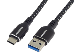 PremiumCord kabel USB-C - USB 3.0 A (USB 3.2 generation 1, 3A, 5Gbit/s) bavlněný oplet a hliníkové konektory 0,5m