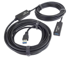 PremiumCord USB 3.0 repeater a prodlužovací kabel A/M-A/F 20m