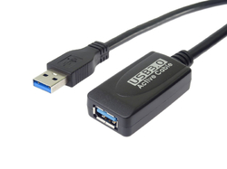 PremiumCord USB 3.2 repeater a prodlužovací kabel A/M-A/F 5m