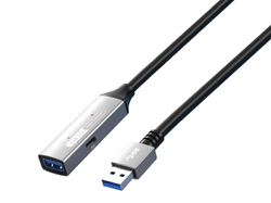 PremiumCord USB 3.2 repeater a prodlužovací kabel Male-Female, 5Gbps Aluminium 10m