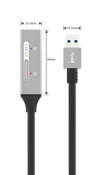 PremiumCord USB 3.2 repeater a prodlužovací kabel Male-Female, 5Gbps Aluminium 15m