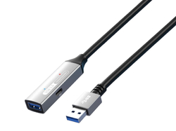 PremiumCord USB 3.2 repeater a prodlužovací kabel Male-Female, 5Gbps Aluminium 20m