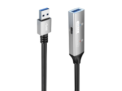 PremiumCord USB 3.2 repeater a prodlužovací kabel Male-Female, 5Gbps Aluminium 20m