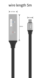 PremiumCord USB-C repeater a prodlužovací kabel Male-Female, 5Gbps Aluminium 5m