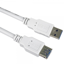 Prodlužovací kabel USB 3.0 Super-speed 5Gbps A-A, MF, 9pin, 1m bílá