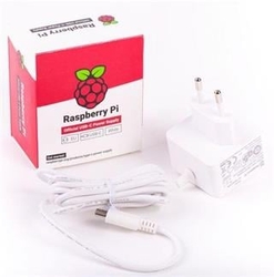 Raspberry Pi napájecí adaptér USB-C 3A pro Rpi 4, bílá