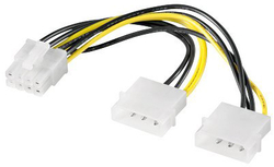 PremiumCord Redukce napájecí 2x5.25" Molex - 8 pin pro PCI-E grafické karty