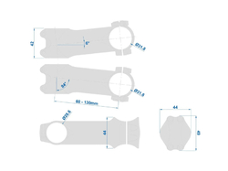 Ritchey Comp 4axis-44 84D, 6°, 31,8mm - 120mm