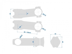 Ritchey Comp 4axis-44 84D, 6°, 31,8mm - 70mm