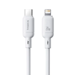 Rychlonabíjecí kabel Baseus Silky USB-C/Lightning 1m 20W bílý