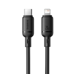 Rychlonabíjecí kabel Baseus Silky USB-C/Lightning 1m 20W černý