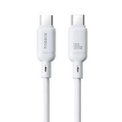 Rychlonabíjecí kabel Baseus Silky USB-C/USB-C 1m 100W bílý