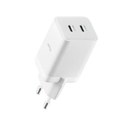 Rychlonabíječka do sítě Allity GaN PD QC ATC-01-45WCC 2x USB-C 45W bílá