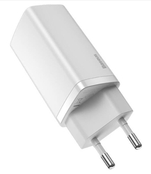 Rychlonabíječka do sítě Baseus GaN2 Lite USB+USB-C 65W bílá