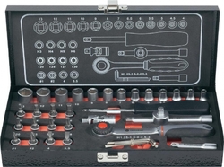 Sada nástrčných klíčů s ráčnou1/4" Toolcraft, 36 ks