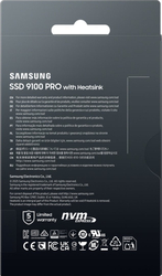 Samsung 9100 PRO 2TB NVMe PCIe 5.0 + Heatsink