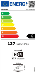 SAMSUNG UE75DU8072