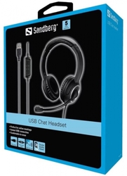 Sandberg USB Chat Headset s mikrofonem, černá