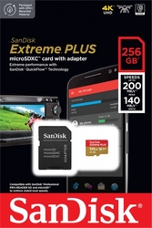 SanDisk Extreme PLUS microSDXC 256GB 200MB/s UHS-I U3 Class 10 + Adaptér 