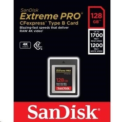 SanDisk Extreme Pro CFexpress Card 128GB, 1700MB/s čtení, 1200MB/s zápis