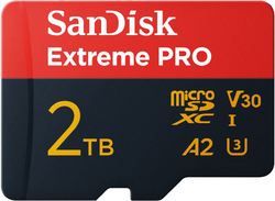 SanDisk microSDXC 2TB Extreme PRO + Rescue PRO Deluxe + SD adaptér