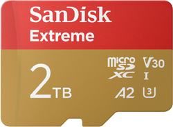 SanDisk microSDXC 2TB Extreme + Rescue PRO Deluxe + SD adaptér