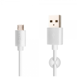 Set autonabíječky FIXED s USB výstupem a USB/micro USB kabelu, 1 metr, 12W, bílá