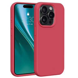 Silikonové TPU pouzdro Etteri pro iPhone 15 Pro raspberry