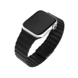 Silikonový řemínek FIXED Magnetic Strap s magnetickým zapínáním pro Apple Watch 38 mm/40 mm, černý