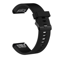 Silikonový řemínek FIXED Silicone Strap pro Garmin QuickFit 20mm, černý