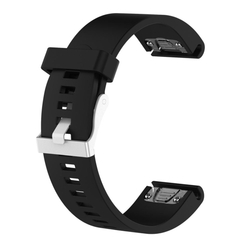 Silikonový řemínek FIXED Silicone Strap pro Garmin QuickFit 20mm, černý