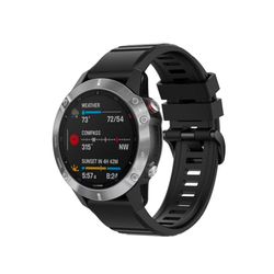 Silikonový řemínek FIXED Silicone Strap pro Garmin QuickFit 26mm, černý