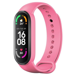 Silikonový řemínek FIXED Silicone Strap pro Xiaomi Mi Band 5/ Mi Band 6, růžový