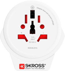 SKROSS cestovní adaptér Europe USB pro cizince v ČR, USB-A, 12W, typ E/F