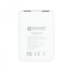 Skross Powebanka Reload 10 Wireless 10000mAh, USB-A, USB-C, bílá