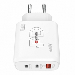 SKROSS USB A+C nabíjecí adaptér Power charger 65W GaN EU, Power Delivery, typ C