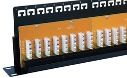 SOLARIX patch panel, CAT6, 24 x RJ45 , UTP, s vyvazovací lištou, černý, 1U