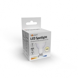 Solight LED žárovka, bodová , 5W, GU10, 4000K, 425lm, bílá