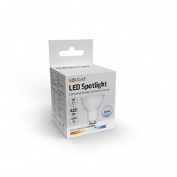 Solight LED žárovka, bodová , 5W, GU10, 6000K, 425lm, bílá