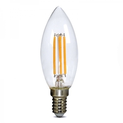 Solight LED žárovka retro, svíčka 4W, E14, 3000K, 360°, 440lm