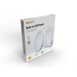 Solight LED mini panel, podhledový, 18W, 1530lm, 4000K, tenký, čtvercový, bílý