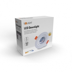 Solight LED podhledové světlo bodové, 5W, 400lm, 3000K, kulaté,  bílé