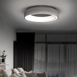 Solight LED stropní světlo kulaté Treviso, 48W, 2880lm, stmívatelné, dálkové ovládání, šedá