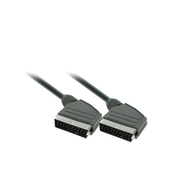 Solight SCART kabel, SCART konektor - SCART konektor, 21pin, 1,5m, průměr 8mm, sáček