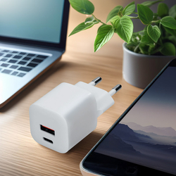 Solight USB-C + USB-A fast charger GaN 20W PD