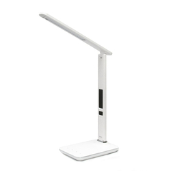 Stolní lampa IMMAX Kingfisher White s displejem, bílá