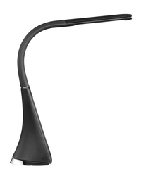 Stolní lampa IMMAX Leather Black s displejem, černá